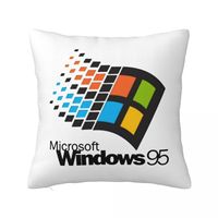 Windows 95 Pillow Covers Polyester Home Cushion Cover Creative Decor Pillowcase 45*45
