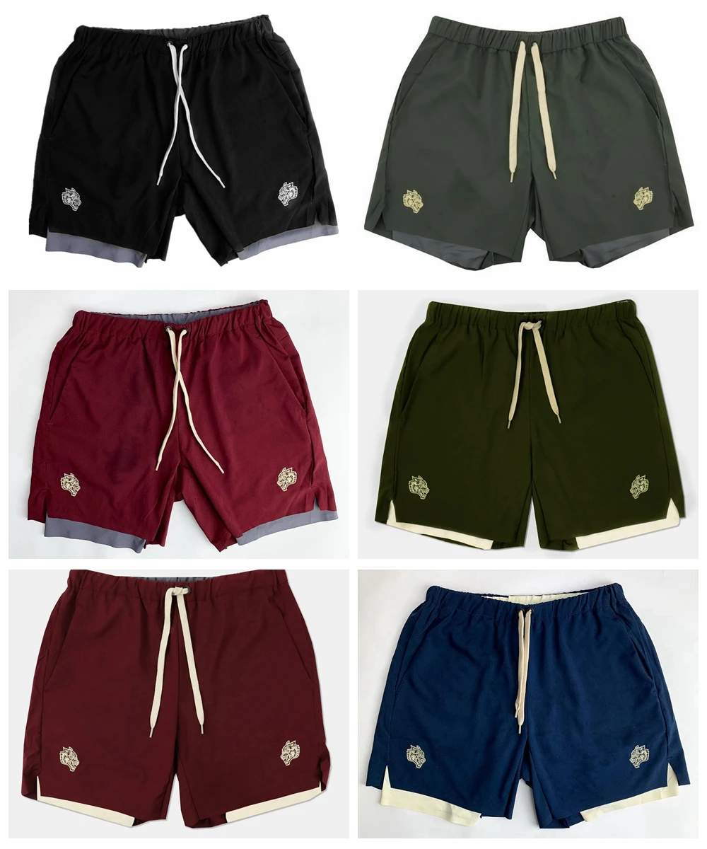 2 Trong 1 Tập Luyện Thể Dục Quần Short Đôi Thoáng Khí Quần Short Jogger Các Phòng Tập Thể Hình Thoáng Giải Trí Chạy Quần Short