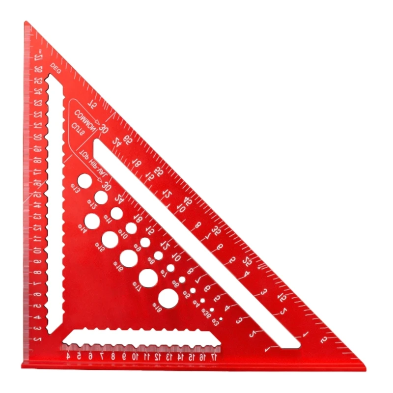 Measuring Ruler 45/90 Degree Aluminum Woodworking Square Protractors for Engineer