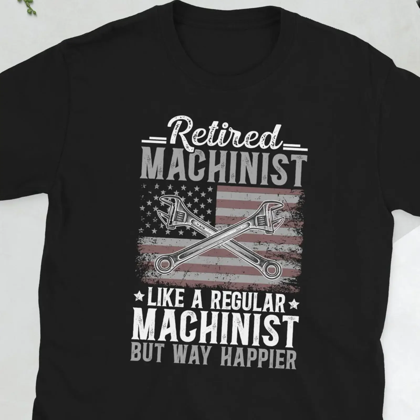 Retired MachinisT T Shirt Retirement s  vintage Washed Unisex homme Comfortable Stylish fashion Breathable Versatile streetwear