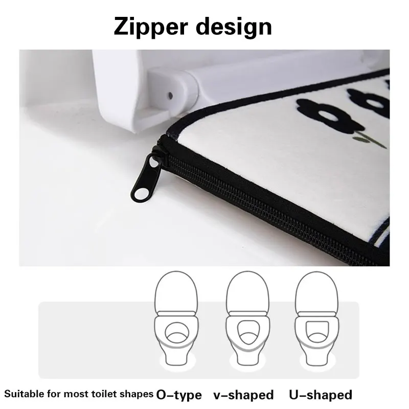 غطاء مقعد المرحاض للحمام، وسادة قطيفة ناعمة للشتاء الدافئ، قابلة للغسل، وسادة مقعد المرحاض، غطاء دافئ