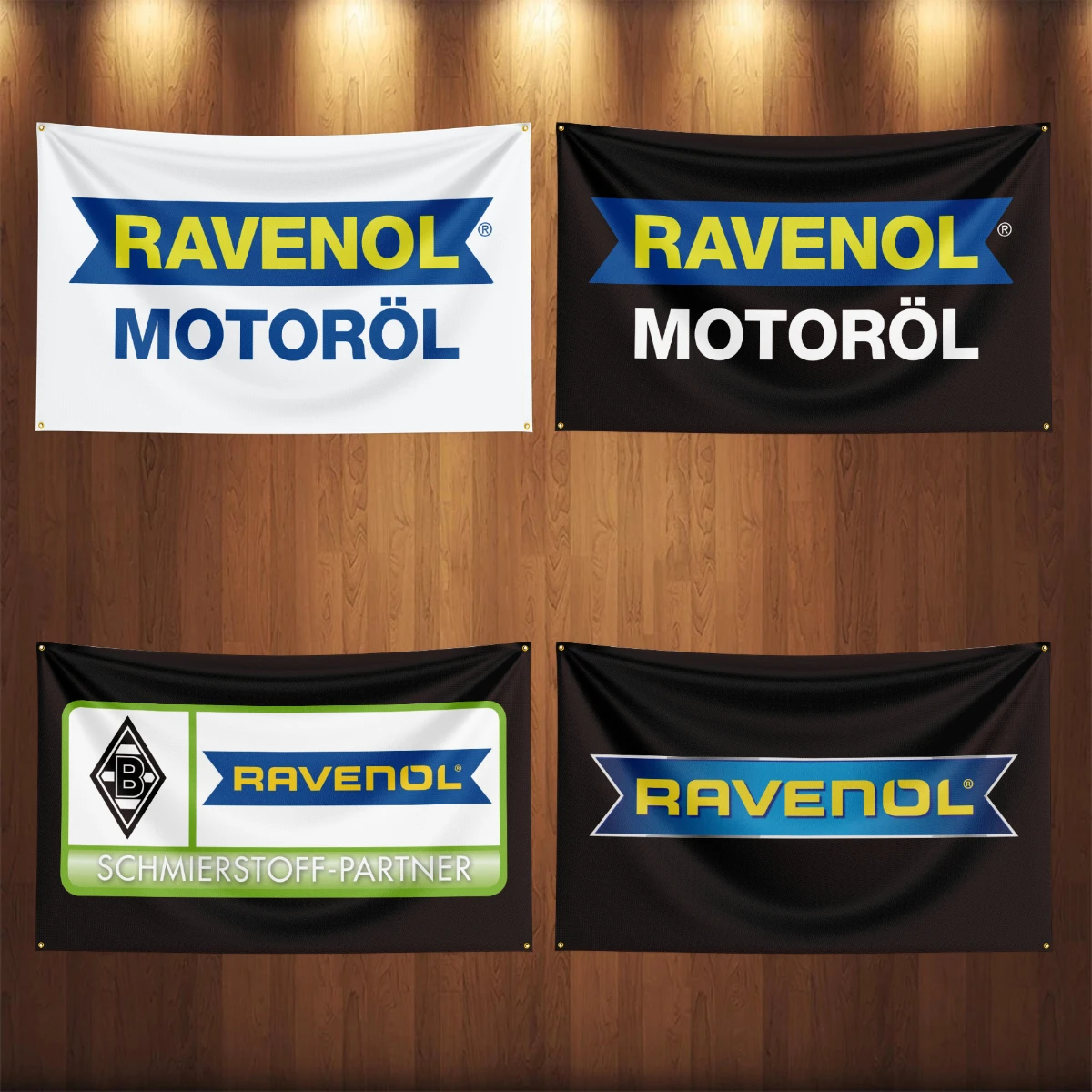 3x5Ft RAVENOLs Engine Oil Flag Gasoline  Banners Diesel Fuel Petrol Flag Banners Garage Car Tapestry Flag Garage Outdoor Decor