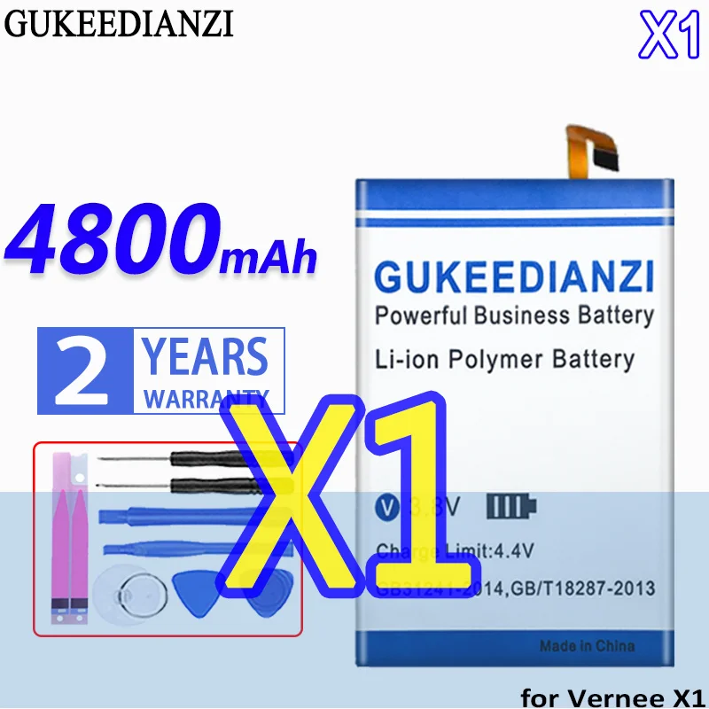 

High Capacity GUKEEDIANZI Battery 4800mAh for Vernee X1