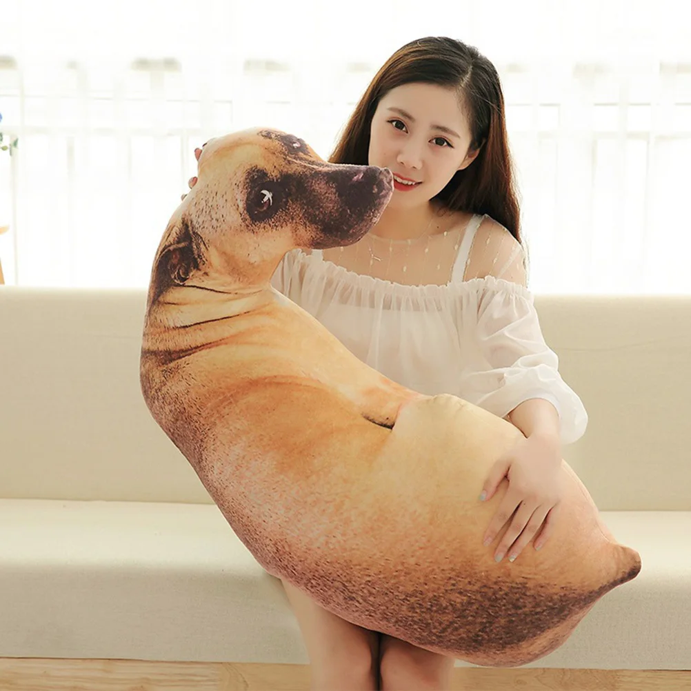 1pc 3D Dog Pillow Simulation Dog Pillow 3D Soft Cushion For Sofa Bed Car Home Decor Pp Cotton Filled Stuffed Animal