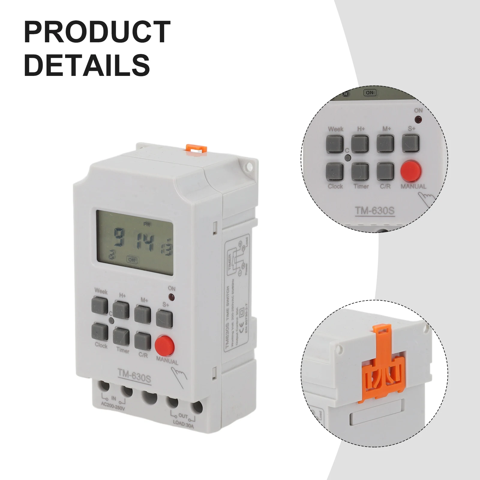 

1PC Timer Switch TM630S-2 For Streetlight Neon Light (sign) Lamp Water Heater Air Conditioner Digital Microcomputer Timer