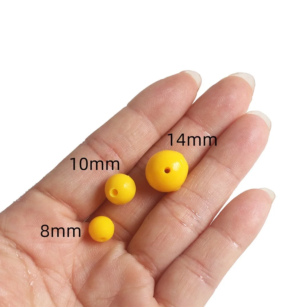 1 Bottle 8-14mm Floating Ball Bait Corn Flavor Fishing Float Beads Silicone Soft Baits Vial/ Large Silica Gel Fishing Lure Iscas