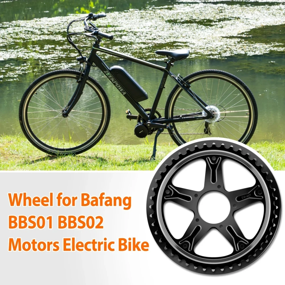 GUSTAVO Electric bicycle Chainwheel Sprocket Chain ring Protection For Bafang BBS01 BBS02 MidDrive Motor 44T 46T 48T