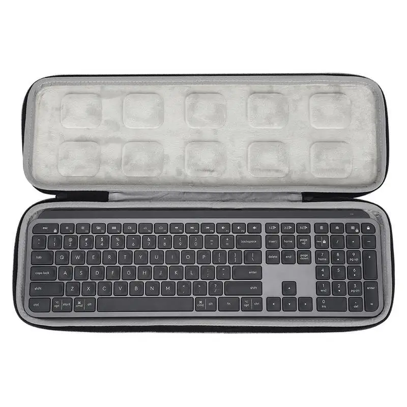 Portable Carrying Case Bag forLogitech MX Keys Waterproof EVA Hard Shell Bluetoothcompatible Mechanical Gaming Keyboard