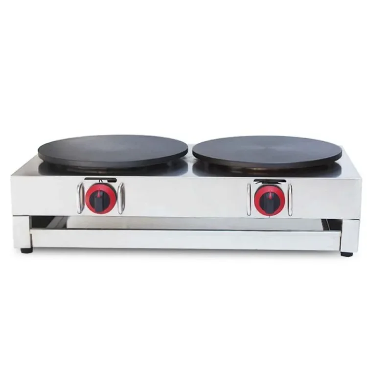 Professional Industrial Crepe Maker/Pancake Machine/Double gas Crepe Maker