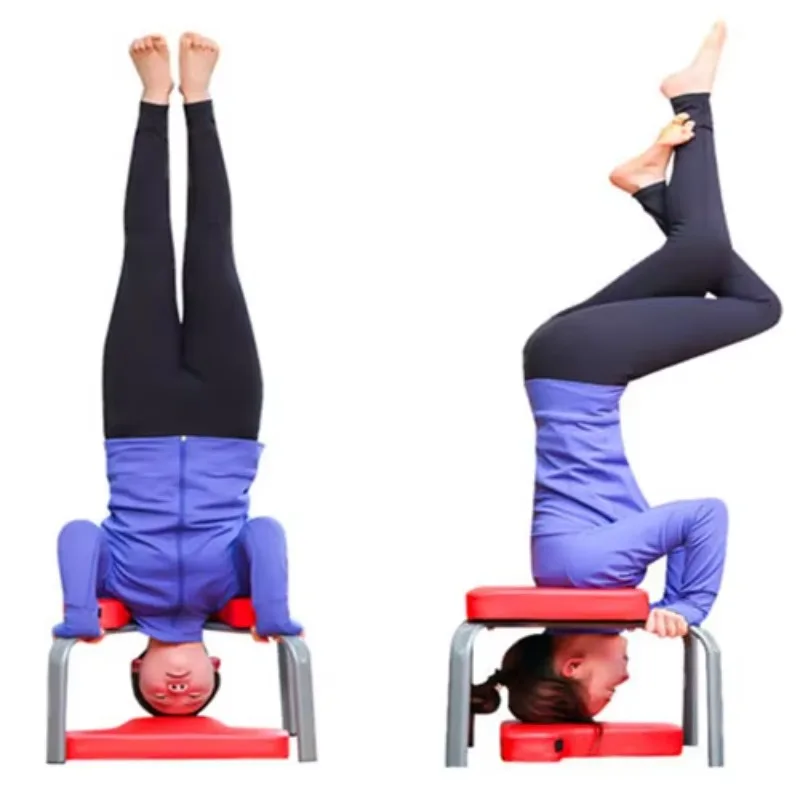 Factory Direct Rfq Inverted Handstand Stool Folding Yoga Chair Home Office Fitness Equipment Yoga Pu Material Yoga Inversion Exe