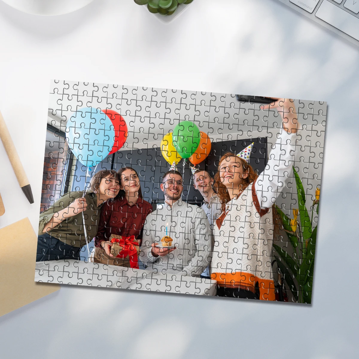 ตัวต่อภาพถ่ายสั่งทำส่วนตัว 35/300/500/1004 ชิ้น ของขวัญวันเกิด ตัวต่อจิ๊กซอว์ไม้ DIY สำหรับเธอและเขา