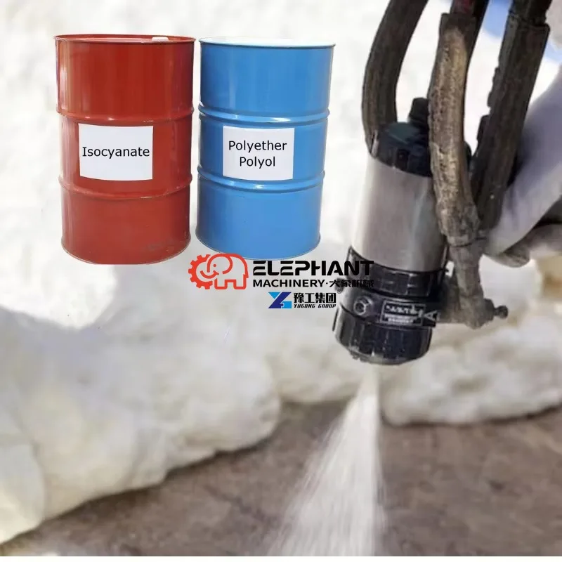 55 Gallon Rigid PU Chemical Raw Material Two-component Polyurethane Liquid Foam for Building Thermal Insulation Filling Projects