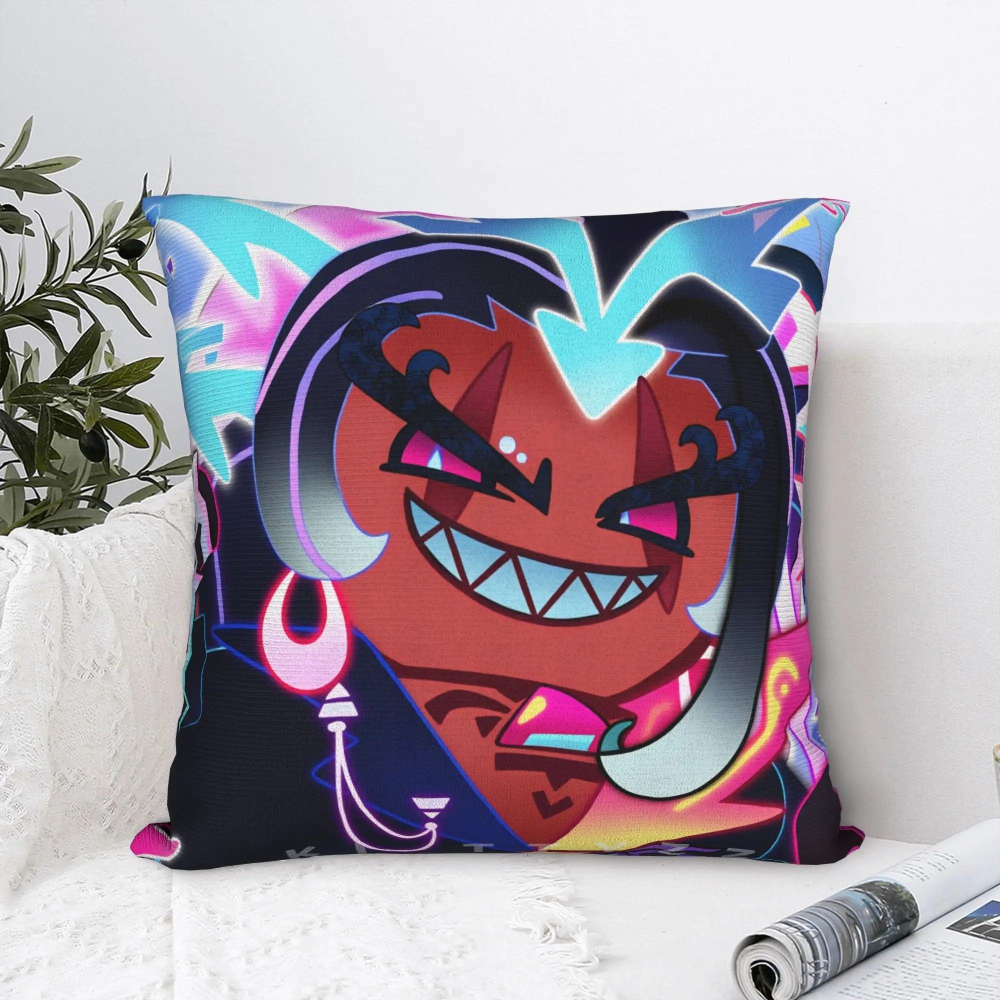 Burning Spice Cookie Pillow Cover  Cute Funny Pillow Case For Sofa Couch Bed Living Room Soft Pillowcases Gift
