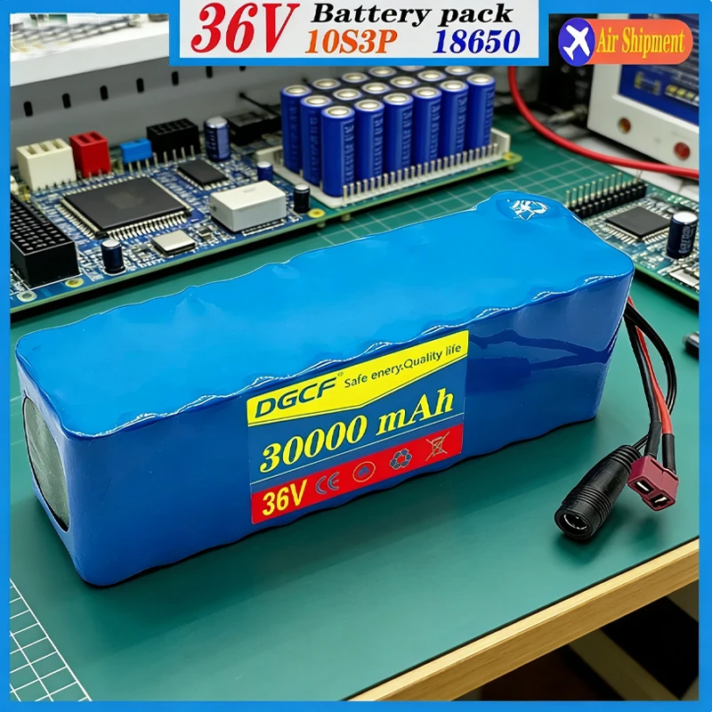

36V 30Ah batteries Built in 30A BMS 18650 10S3P Lithium Battery Pack with 42V 2A Charger