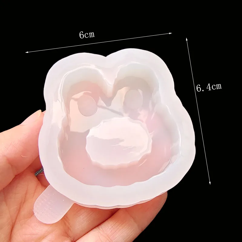 DIY Silicone Epoxy Resin Mold Shaker Mold Bear Rabbit Cat Head Shaped Silicone Jewelry Tools Jewelry Accessories