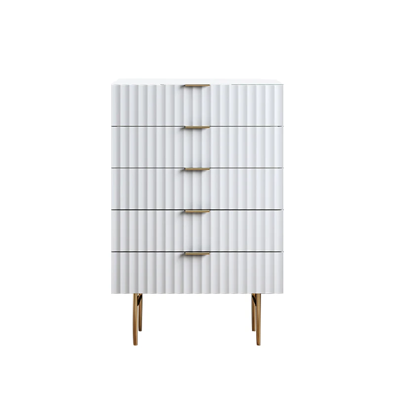 

！@New Chest of Drawers Modern Living Room Light Metal Oem 5 Drawers Storage Cabinet