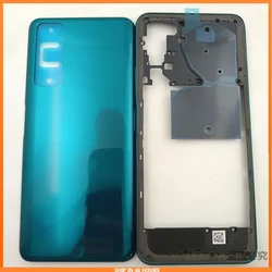 For Huawei P Smart 2021 / Y7A PPA-LX2 LX3 Phone Housing Middle Frame+Battery Cover Back Panel Rear Housing Door Case Replace