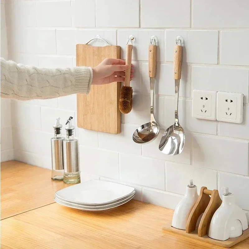 Transparent Wall Hook hanger Strong Self Adhesive Door Wall Hanger Hook Suction Heavy Load Rack Cup Sucker for Kitchen Bathroom