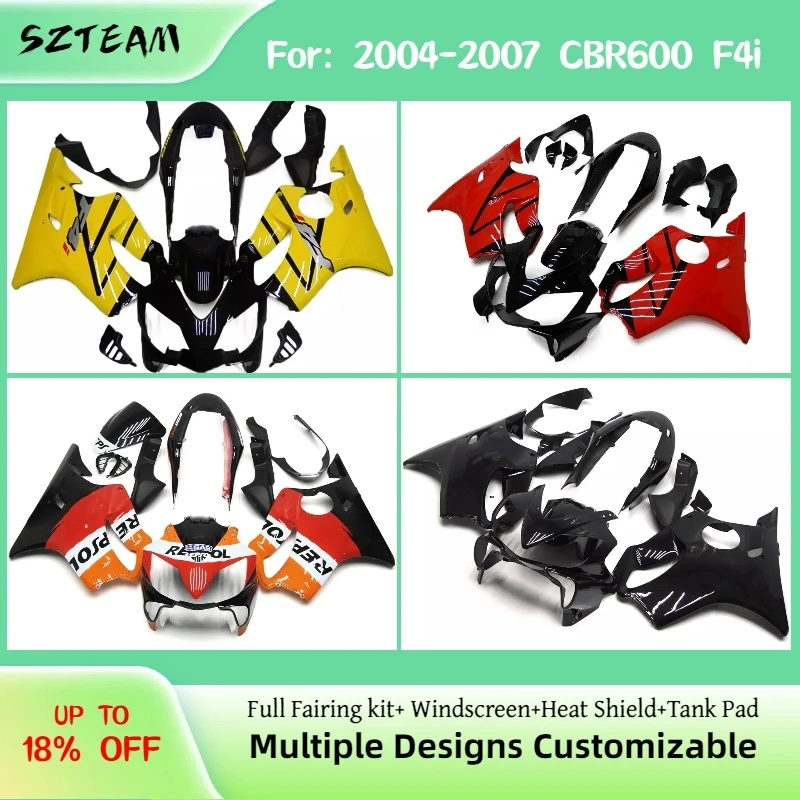 Fit Fairing Kit for Honda CBR600 F4i 2004 2005 2006 2007 ABS Plastic Motorcycle Fairings CBR600F4i 04 05 06 07 Pro