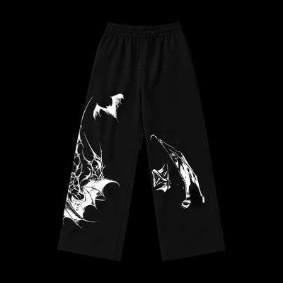 

Модные новые крутые готические брюки свободного кроя с узором в стиле хип-хоп, лимитированная серия, для активного отдыха, уличного стиля и Harajuku, повседневные, 2026 год