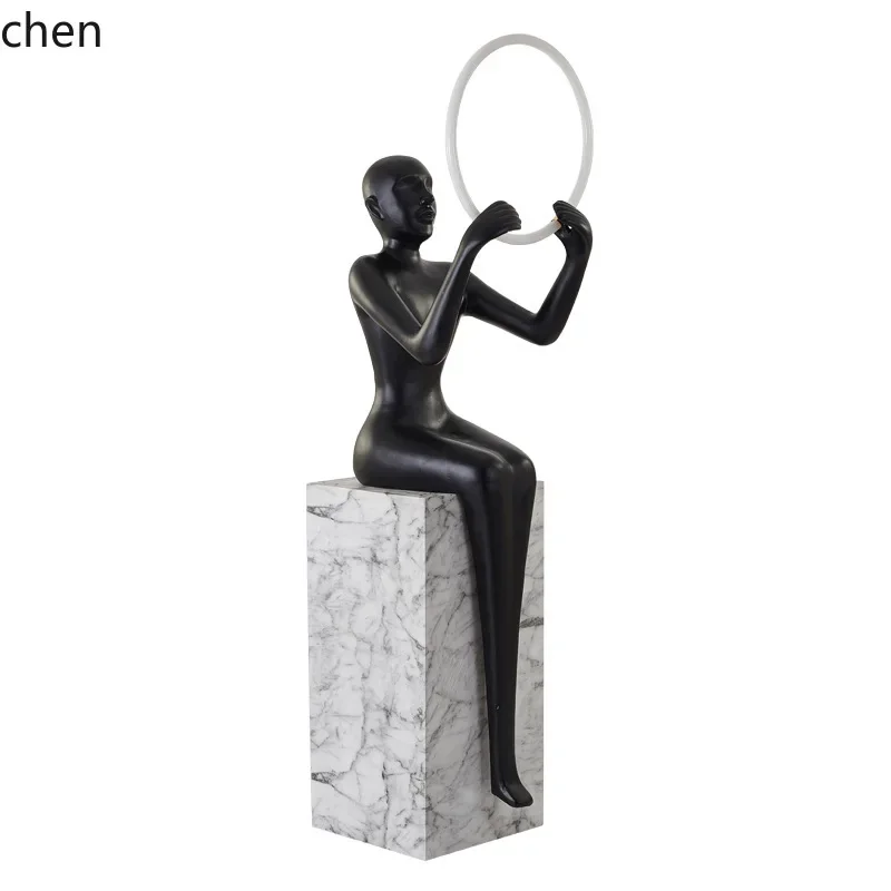 HYS Italian abstract figure sculpture floor lamp ornament model room villa living room