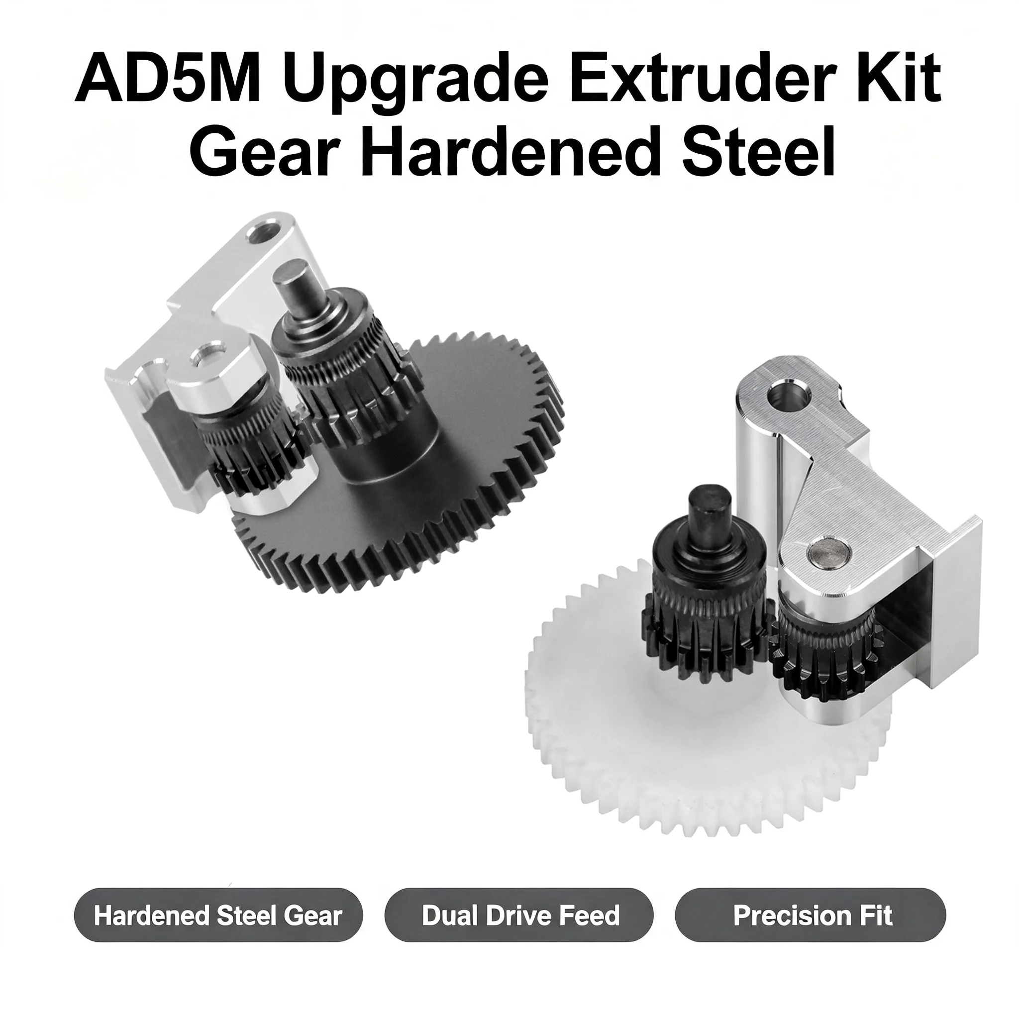AD5M Upgrade Extruder Kit Gear Hardened Steel AD5M Parts for Flashforge Adventurer 5M 5M Pro Dual Drive For 3d Print parts。