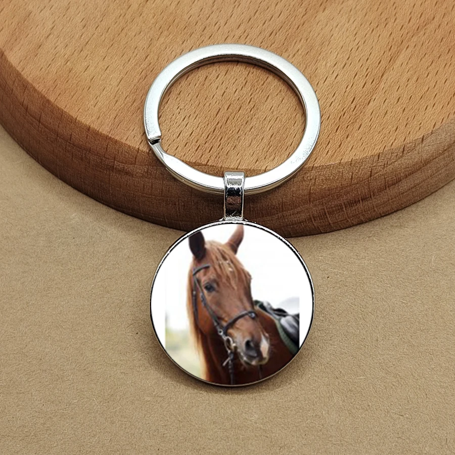 Ma Da Cheng Successful Keychain Round Glass Pendant