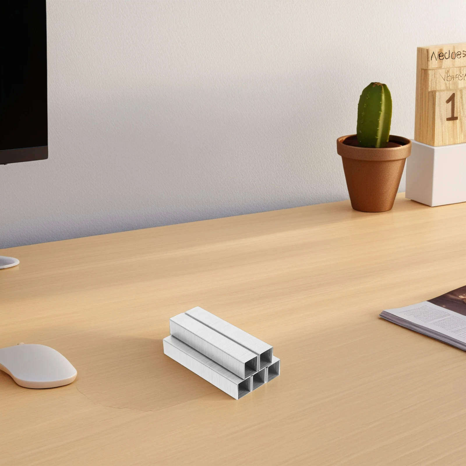 1000pcs Staples Stapler Refill Standard Stainless Steel Thick Layer Office Use Document Supply