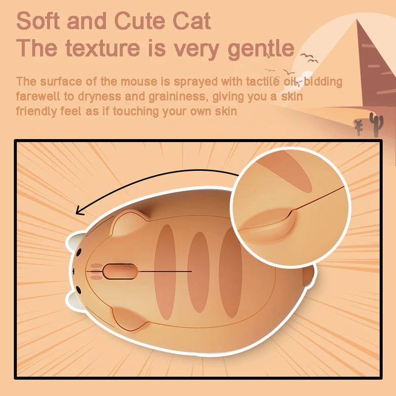 Cute Cat 2.4G Wireless Mouse Creative kitten Designed Mause Ergonomic USB Optical 1200 DPI Mini Mice For PC Laptop Kid Gifts