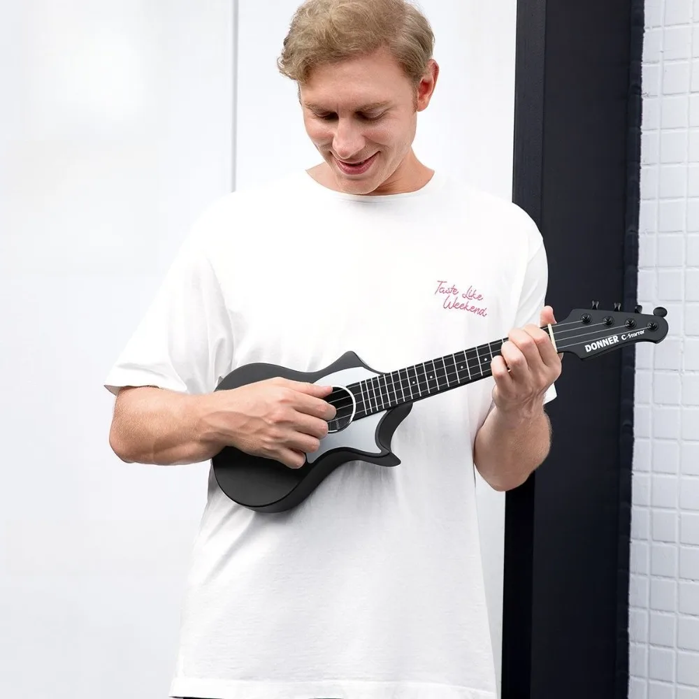 Ukelele Profesional de 23 Pulgadas para Principiantes, Ukelele de Fibra de Carbono, Instrumento Musical Portátil para Adultos