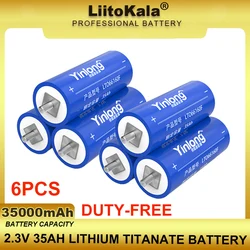 6pcs 2.3V 35Ah battery Original Yinlong LTO 66160 10C DIY 12V 4s low temperature resistant lithium Titanate batteries duty-free