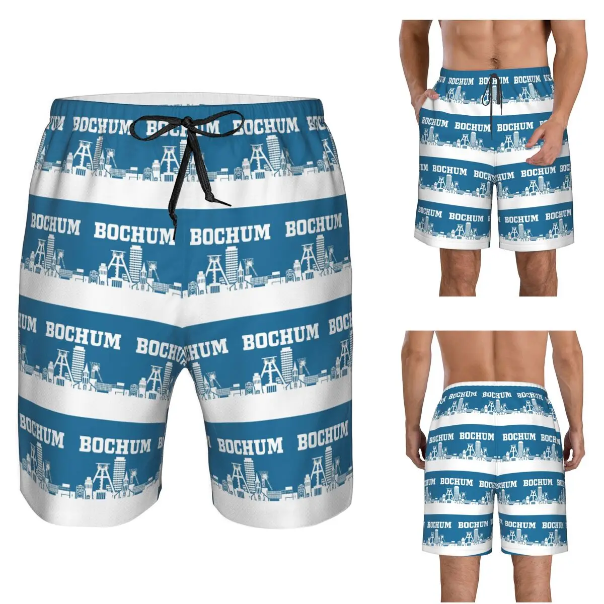Bochum Trunks Beach Board Shorts Casual Quick Dry Swim Summer Men Pants
