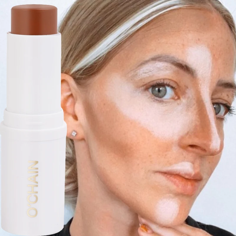 Multifunctional Bronzer Highlighter Stick Waterproof Contouring Cream Corrector Illuminator for Brightening Women Contour Makeup