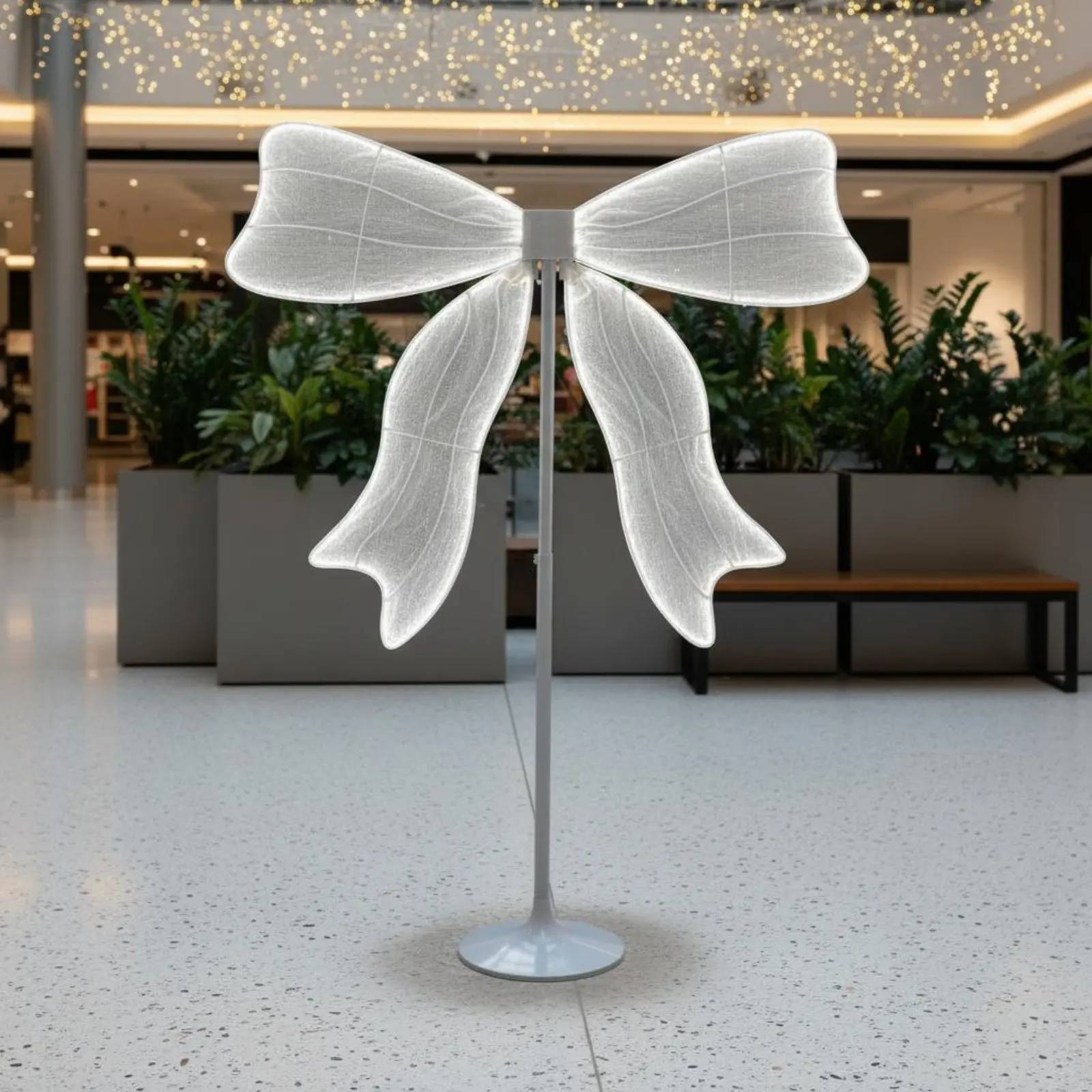 LED Bow Decor Photo Prop Illuminated Bow Sign Wedding Light Mall Decoration for Stage - view 4