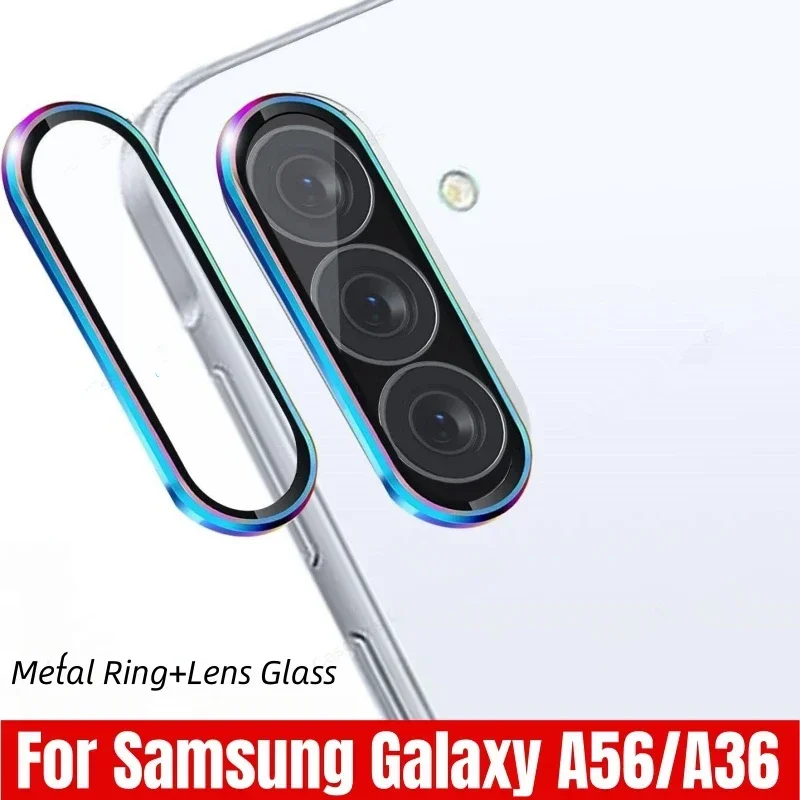 Metal Camera Protector For Samsung Galaxy A56 A36 5G Alloy Ring Lens Glass For SAM A56 A36 Back Lens Cover Protective Cap