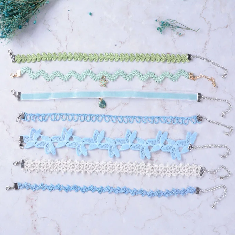 Синее-бархатное-колье-с-листьями-и-цветком-сексуальное-кружевное-ожерелье-для-женщин-вечерние-женские-ювелирные-изделия-подарок