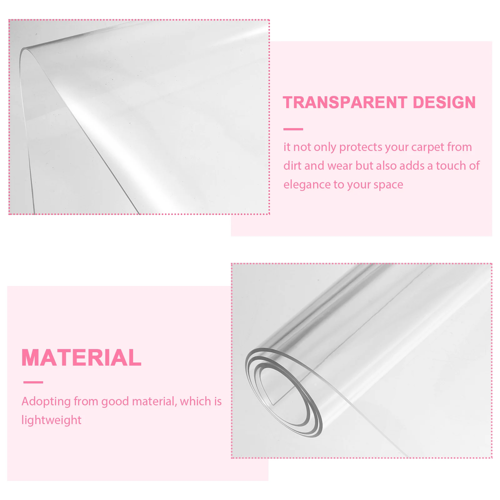 شفافة بولي كلوريد الفينيل الكلمة حصيرة للسجاد واضح كرسي حصيرة حامي سميكة البساط وسادة لا أدوات اللازمة الأثاث الخشب الطابق الخدش #1