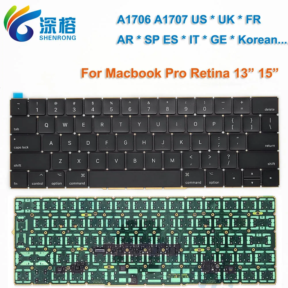 Laptop A1707 A1706 US UK español coreano francés alemán IT teclado