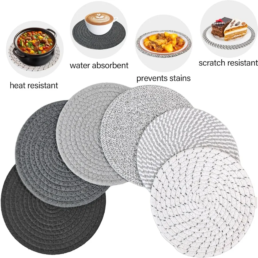 12 قطعة ركائز للأطباق الساخنة الأواني والمقالي الساخنة مع سلة التخزين 7 منصات ساخنة مقاومة للحرارة أصحاب الأواني لمجموعة كونترتوب