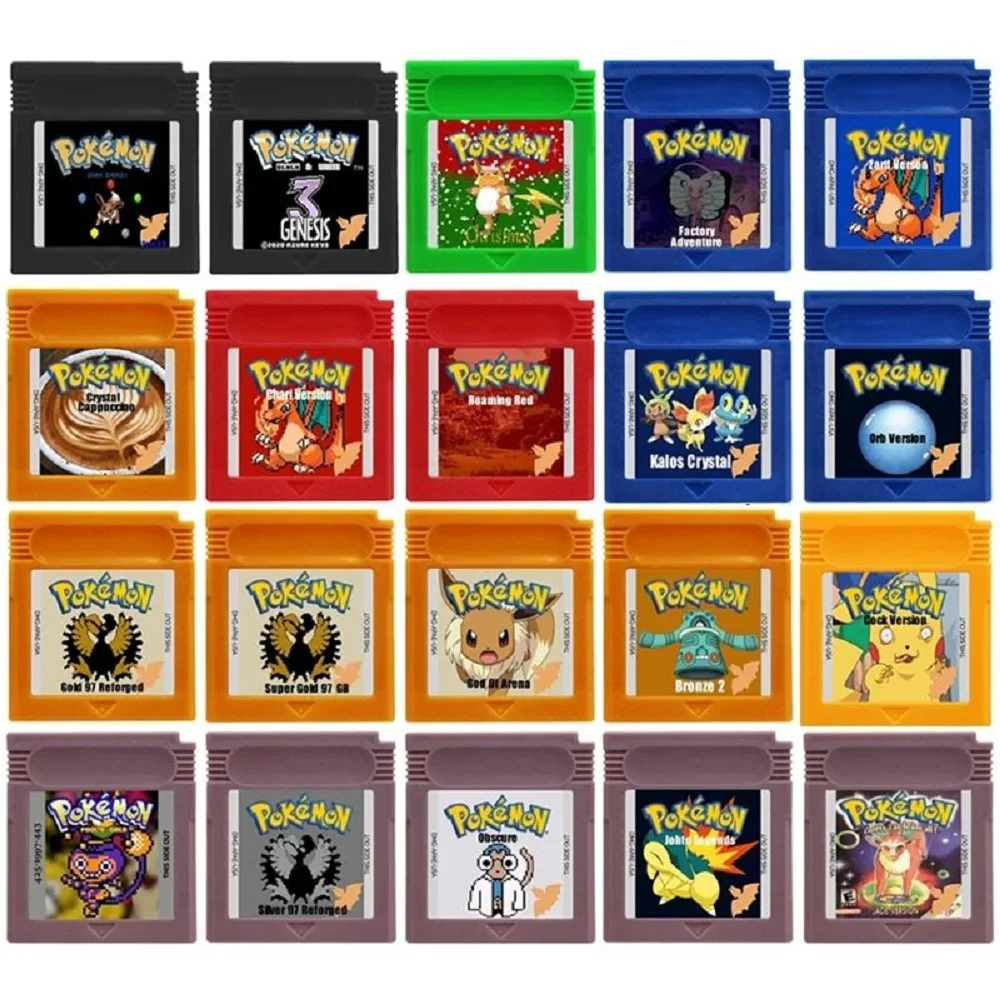 Pokemon GBC Card 16 Bit Video Game Cartridge Console Card For Gameboy Color Classic Game Collect Colorful English Version