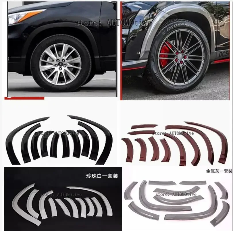 

Car Fender Flares Arch Wheel Eyebrow Protector/mudguard Sticker for Toyota highlander 2014 2015 2016 2017 2018 2019