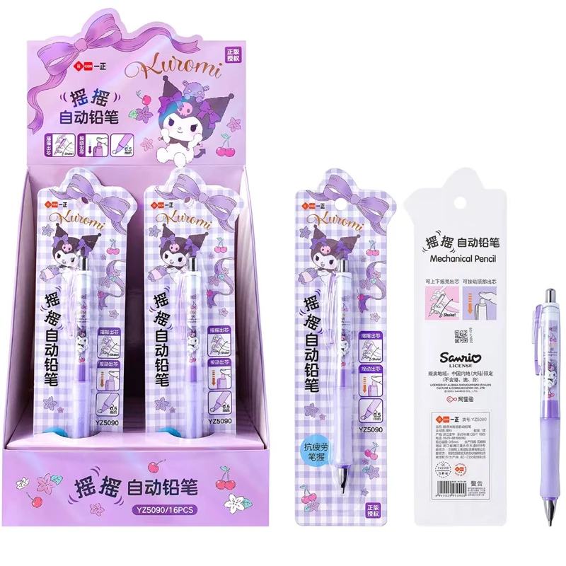 Sanrio Shake Lead Automatic Pencil 0.5 mm Kawaii Mymelody Kuromi Writing Mechanical Pencils School Stationery Supplies Kids Gift