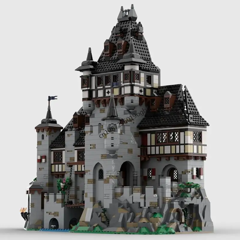 New 3996Pcs Moc European Medieval Street View Brickburged Castle Model Diy Creative Ideas kids Toy Birthday Gift Custom Puzzle