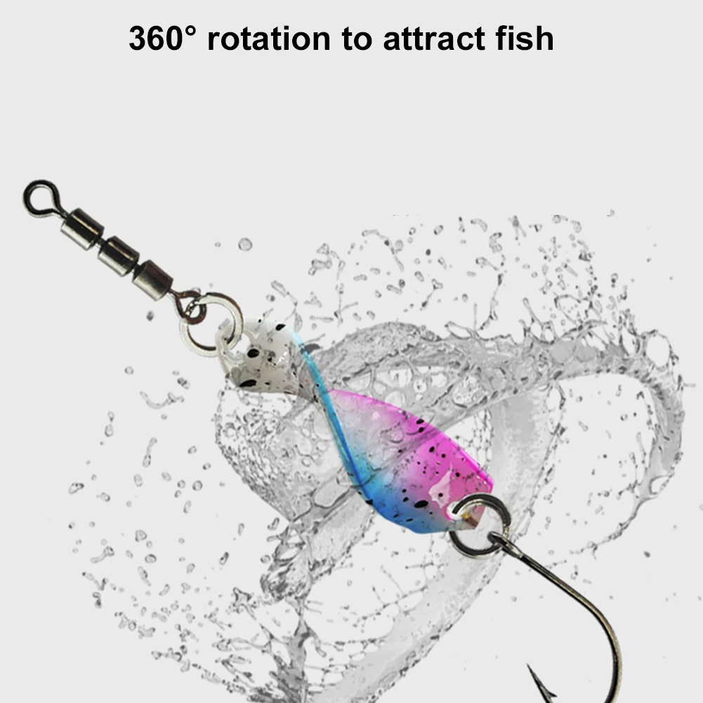 10 قطعة ملاعق الصيد السحر عدة سمك السلمون المرقط الوامض السحر مع حقيبة للتخزين الصيد تويست المغازل مع الشائكة هوك الصيد اكسسوارات #5