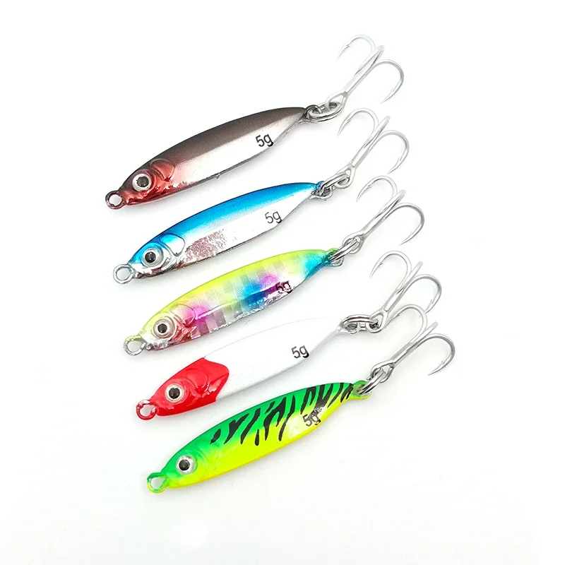 2022 Little Bit Micro Cast Jig 5g 10g 15g Shore Metal Jigging Spoon Fishing Lure Lead Artificial Bait Casting Tackle