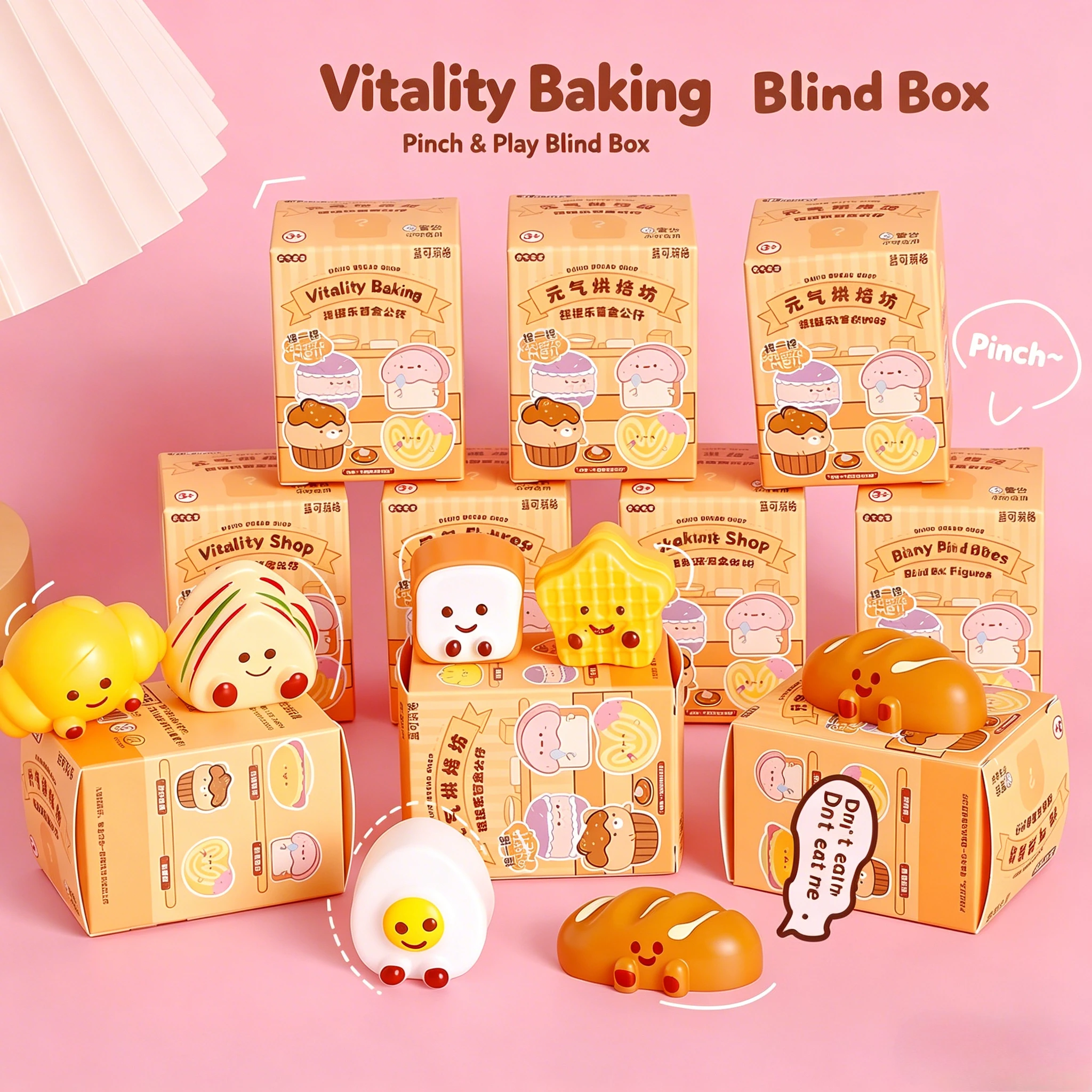 

Squeeze Toy Baking Simulation Food Squishy Toy Blind Box Relieve Anxiety Anti Stress Toy for Adults and Friends Gift Small Gift