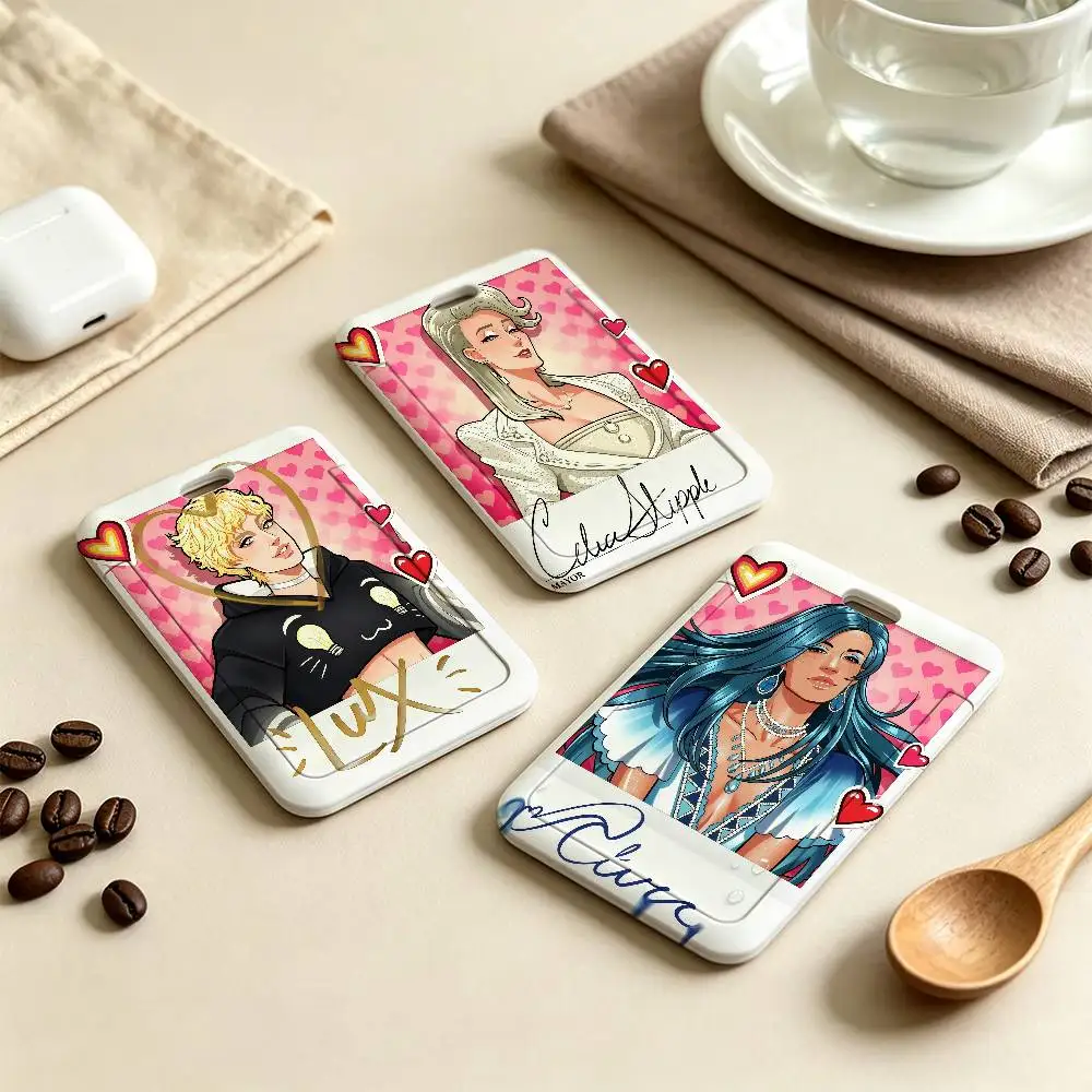 D-Date Everything Love Game Clear Window ID Card Holder Business Badge Holder With Neck Lanyard Office Work Permit Card Cover