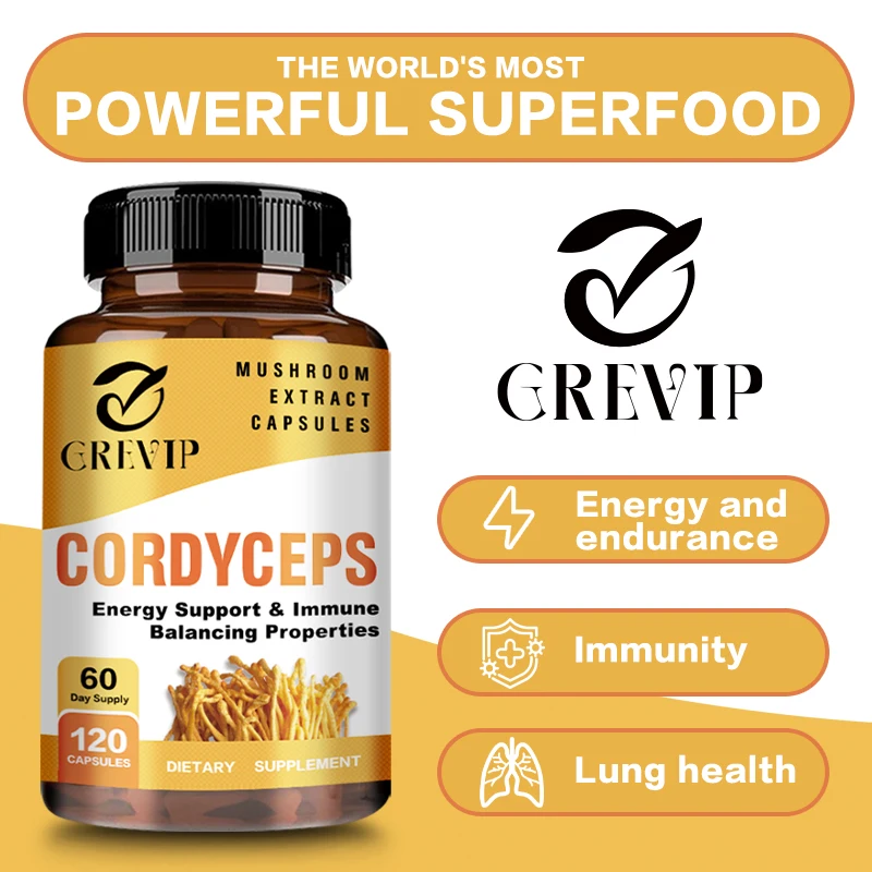 Cordyceps Mushroom Extract - Replenishes Energy and Stamina, Supports Liver Health