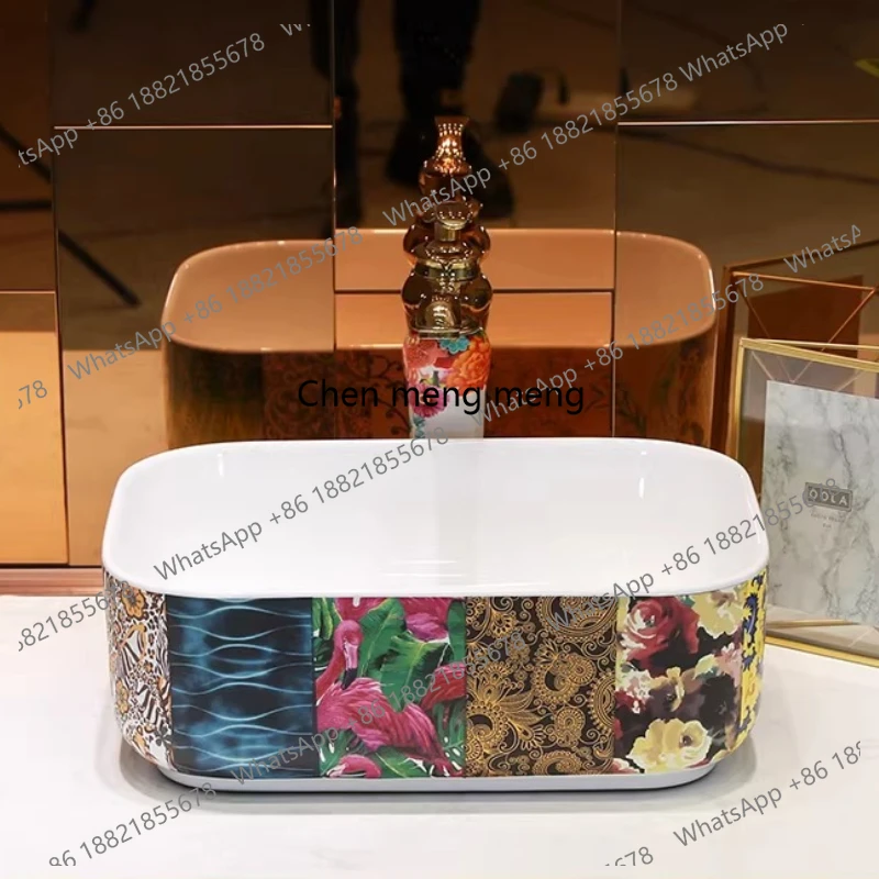 

Ceramic countertop washbasin, single basin, balcony pool, household basin, bathroom basin