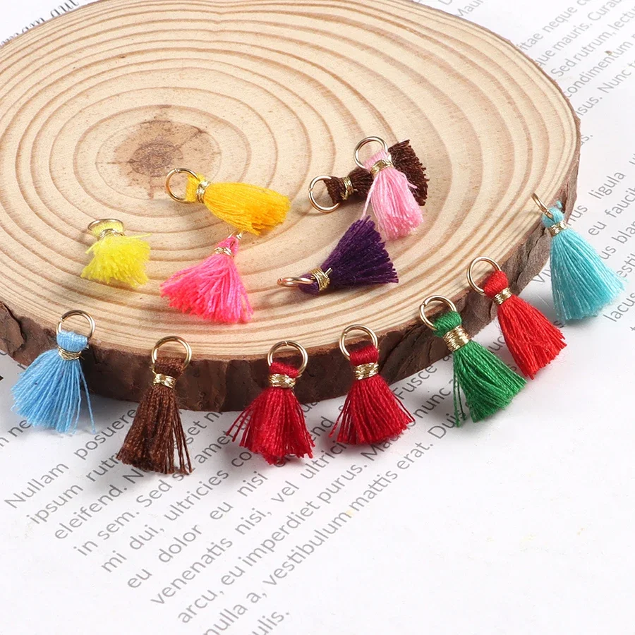 30pcsTiny Tri Layered Keychain Tassels Mini Tassel for Craft Jewelry Making Tassel for Earring Bookmark(Classic Color)